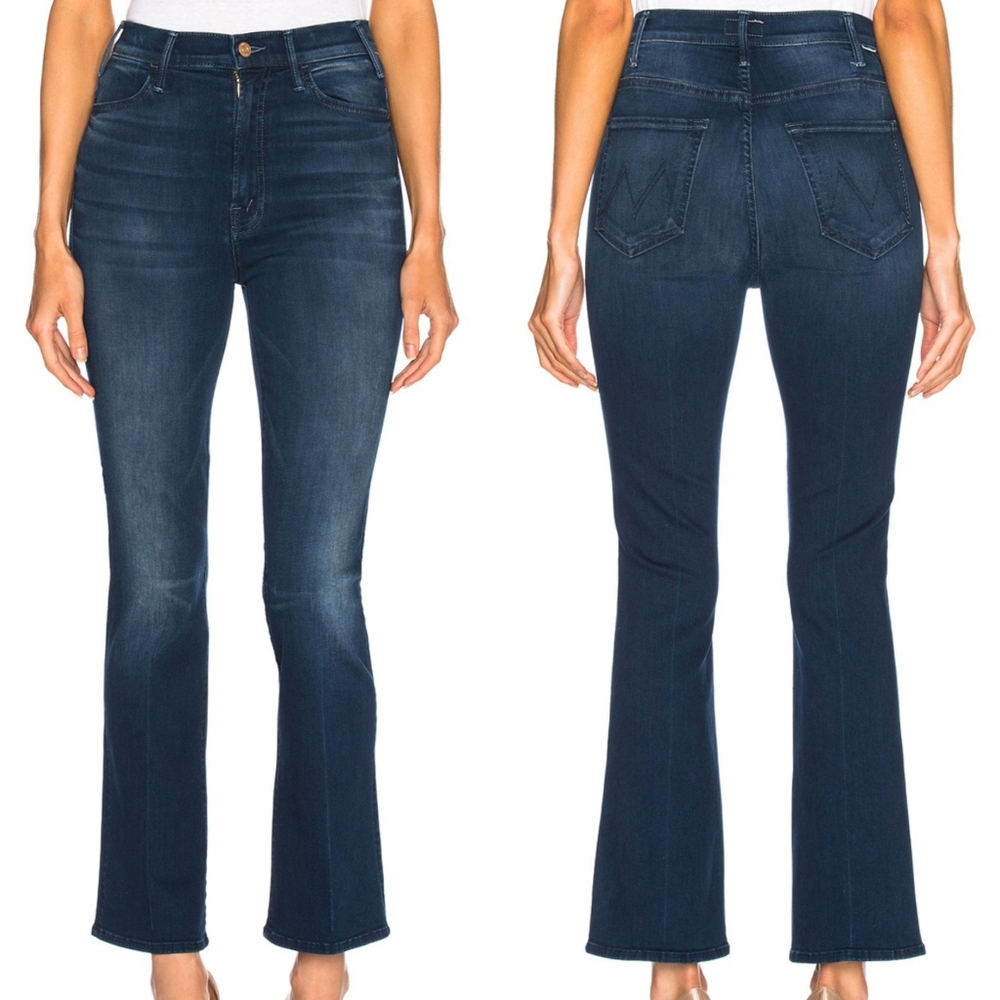 Mother High Rise Hustler Ankle Fray Jeans Crowd Pleaser Size 25